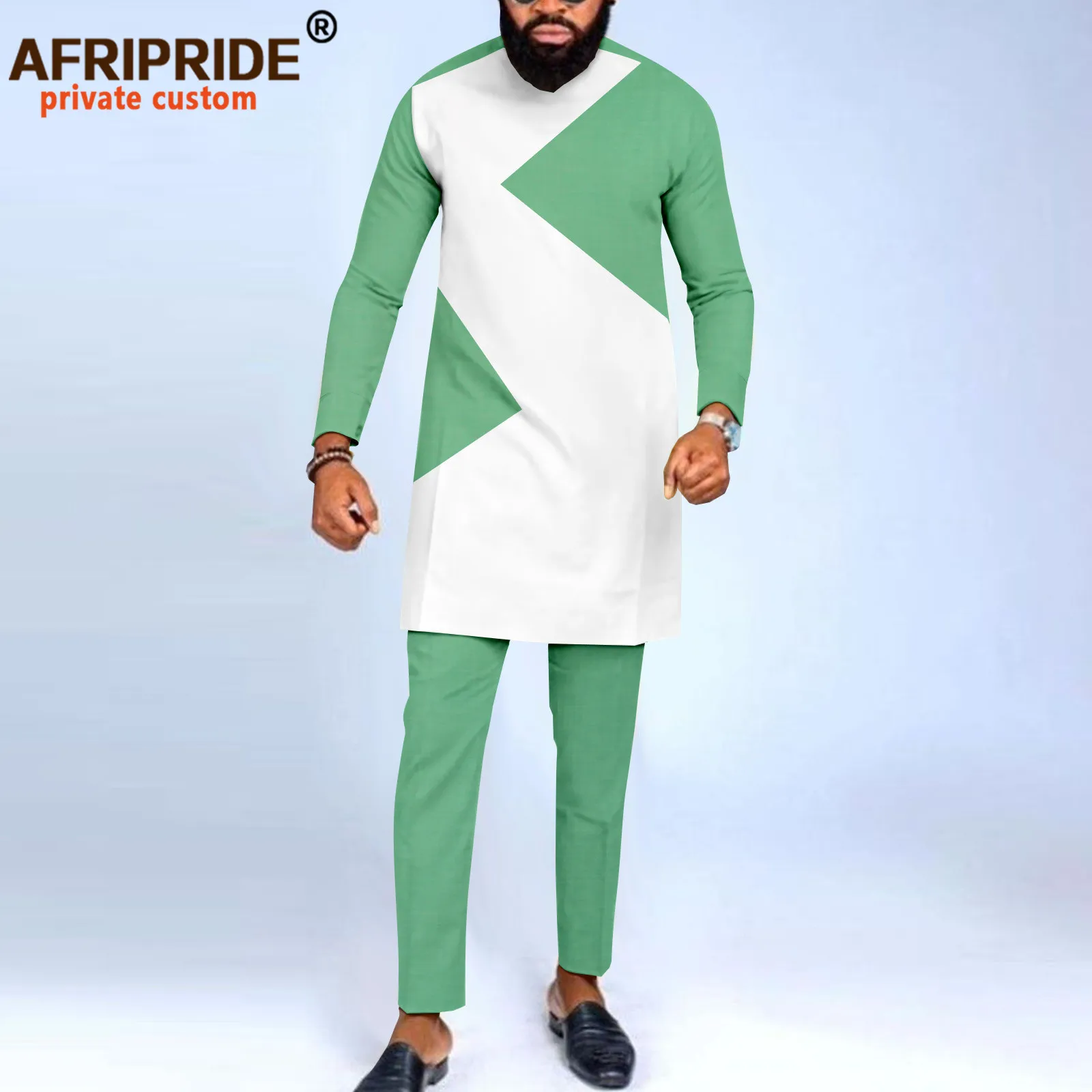 Men Formal Wear Clothes - Dashiki ผู้ชายแอฟริกันเสื้อผ้า PLUS ขนาดเสื้อและกางเกง 2 ชิ้นชุดอังการา