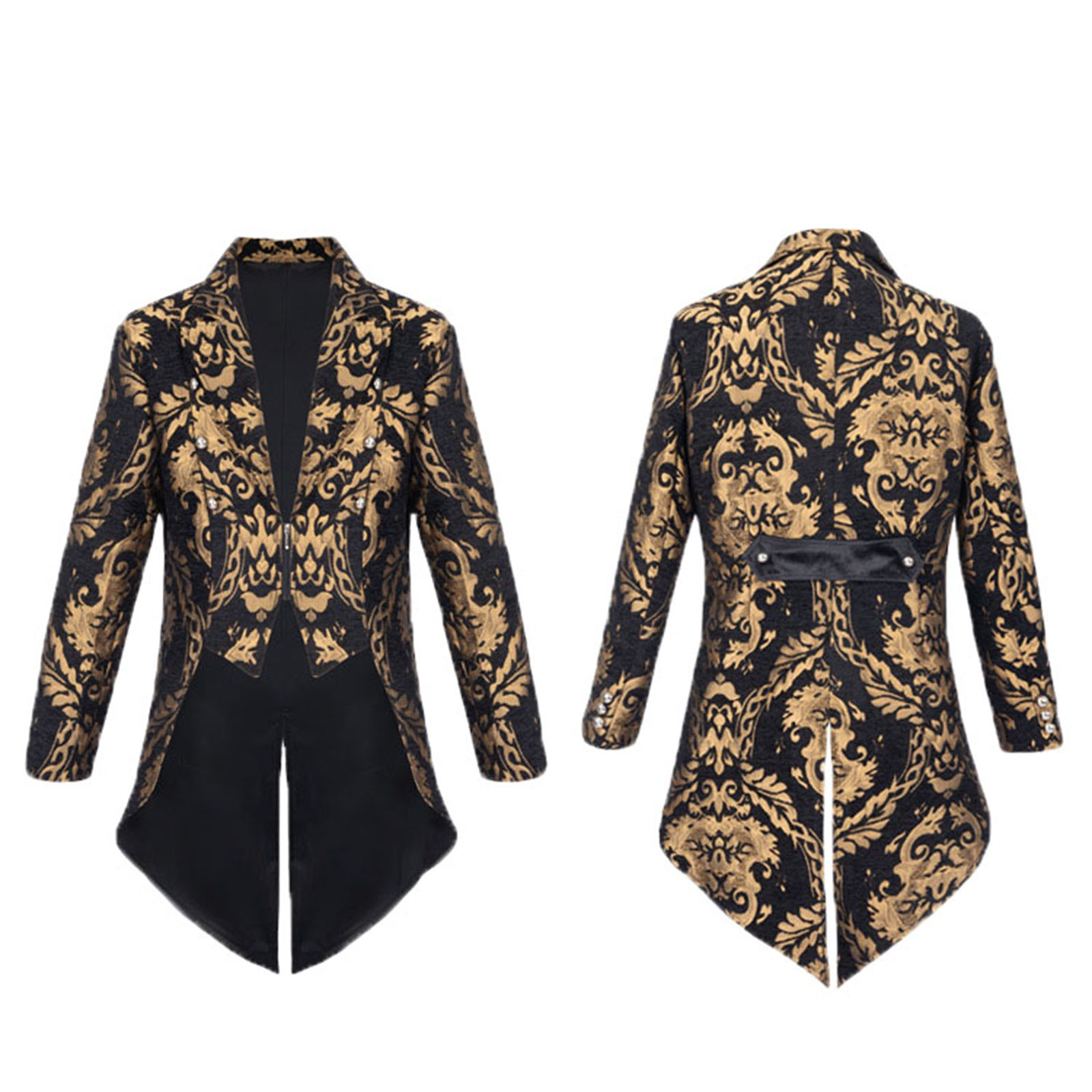 Victorian Men'S Formal Wear - เสื้อโค้ทชายสไตล์ยุคกลาง สตีมพังก์ วินเทจ ชุดโกธิค ชุดแฟนซีฮาโลวีน ชุดแสดงบนเวที