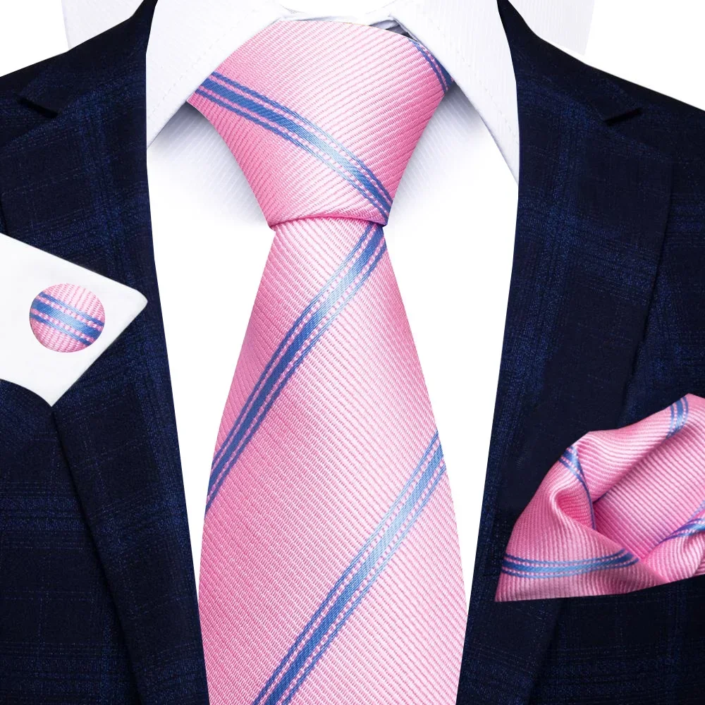 Men Formal Wear With Scarf - โพลีเอสเตอร์คุณภาพสูงผ้าไหม Tie ผู้ชายธุรกิจอย่างเป็นทางการคอสวมเนคไท Jacquard Tie กระเป๋าผ้าพันคอ