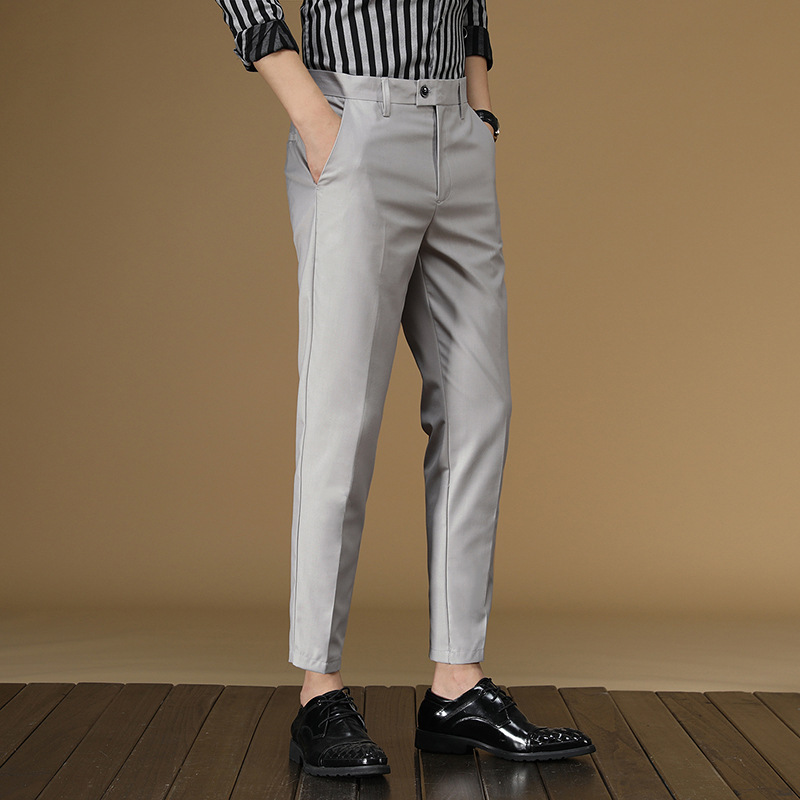 Men Formal Wear For Summer - ฤดูร้อนกางเกงผู้ชายสีแดงสีดําสีกากีแบนสํานักงานอย่างเป็นทางการสมาร์ทธุรกิจอย่างเป็นทางการบุรุษชุดกางเกงสําหรับชายเสื้อผ้า 2022