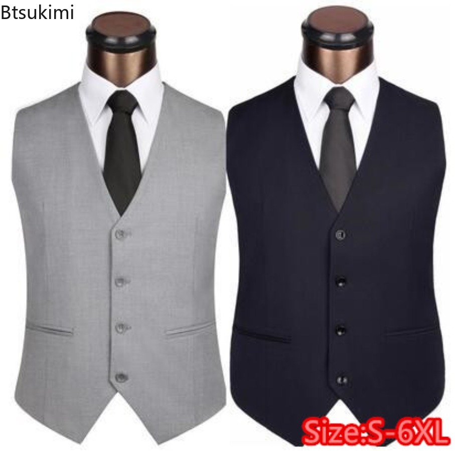 Korean Men Formal Wear - S-6XL Plus ขนาดชายเกาหลี Slim Fit เสื้อกั๊ก