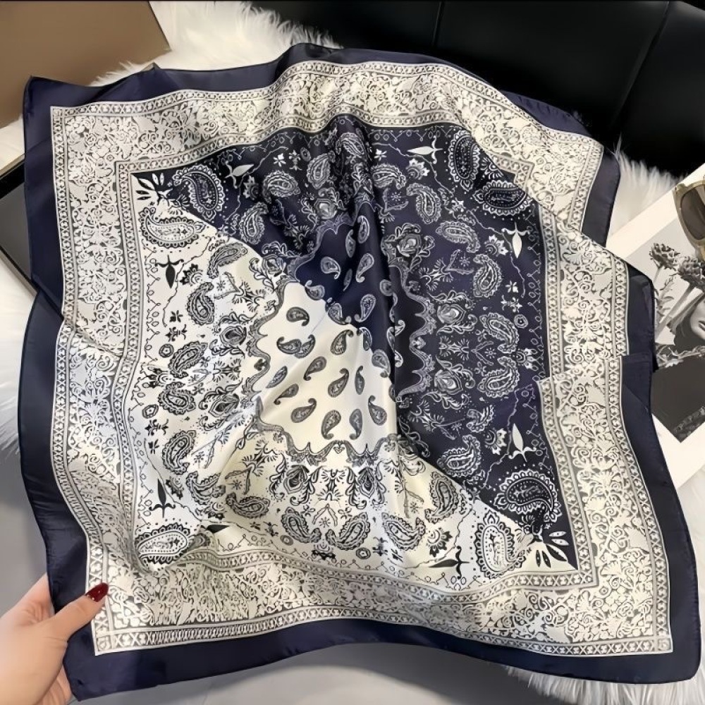 Men Formal Wear With Scarf - ผ้าพันคอทรงสี่เหลี่ยมสำหรับผู้ชายระดับพรีเมียม สไตล์อังกฤษ แฟชั่นผ้าพันคอเนื้อสัมผัสเรียบลื่นคล้ายผ้าไหม เหมาะสำหรับการสวมใส่กับเสื้อเชิ้ตทางการในงานธุรกิจ