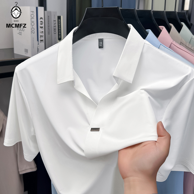 เสื้อเชิ้ตผู้ชายปกเรียบแบบซ่อน - Men Formal Wear For Summer บทวิจารณ์และราคา
