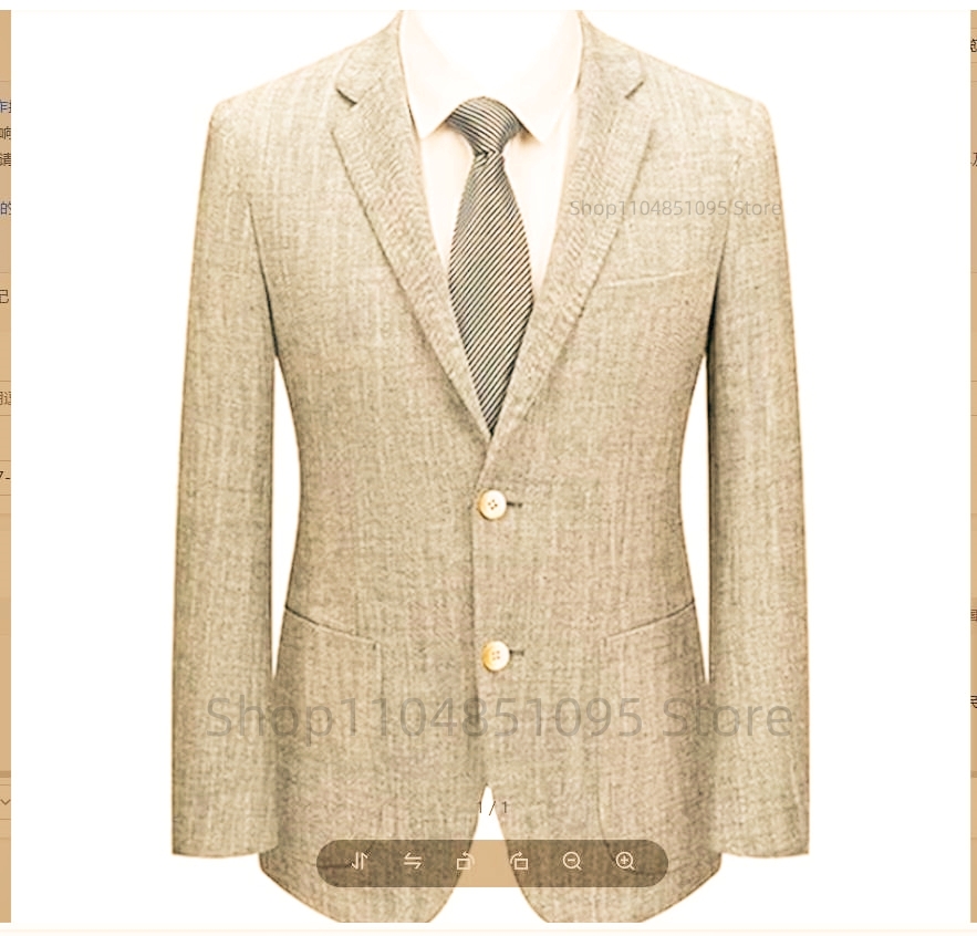 เสื้อสูทผู้ชายทรงเข้ารูป ผ้าลิ - Men Formal Wear For Summer บทวิจารณ์และราคา