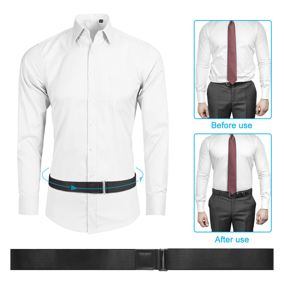 เข็มขัดเสื้อแบบปรับได้ ขนาด 2. - Mens Formal Look บทวิจารณ์และราคา