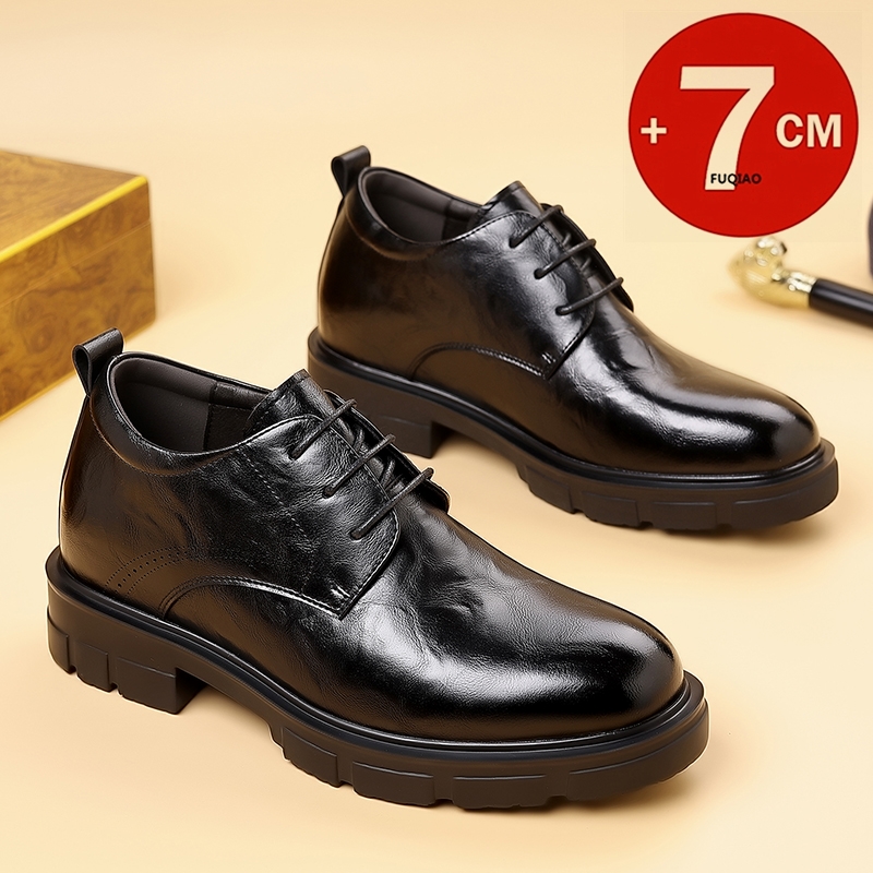 รองเท้าหนังเพิ่มความสูง 7 ซม.  - Formal Men Daily Wear Slippers บทวิจารณ์และราคา