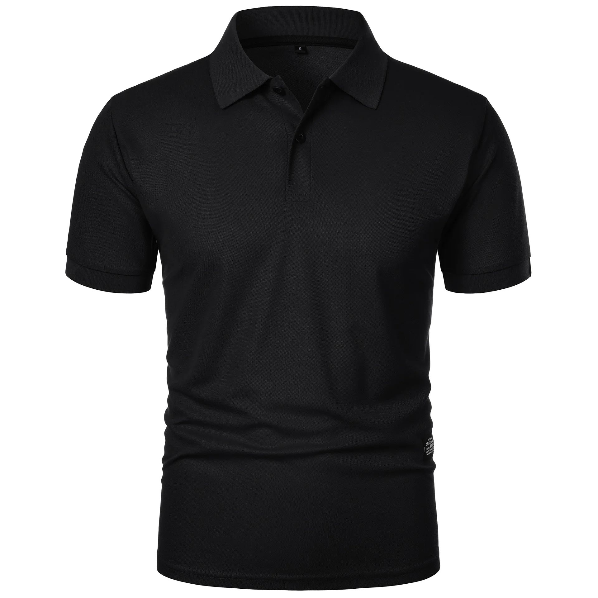เสื้อโปโลลำลองผู้ชาย สีดำ พิมพ - Men'S Formal Beach Wear บทวิจารณ์และราคา