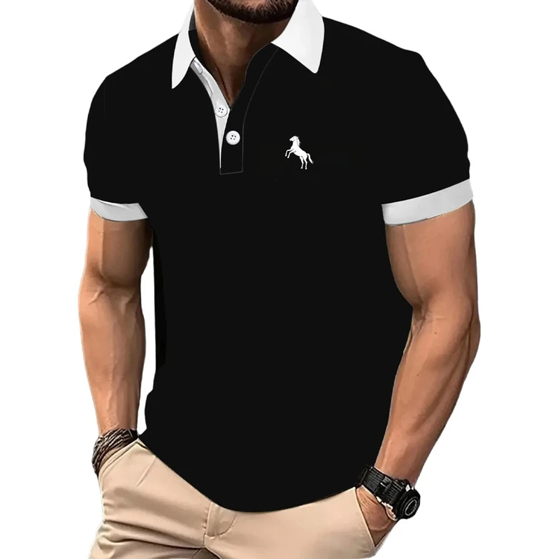 เสื้อโปโลผู้ชาย แขนสั้น สีไล่ร - Men Formal Wear Clothes บทวิจารณ์และราคา