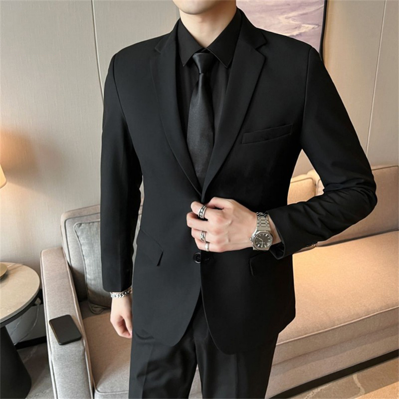 ชุดสูทผู้ชาย 2 ชิ้น ทรงเข้ารูป - Korean Men Formal Wear บทวิจารณ์และราคา