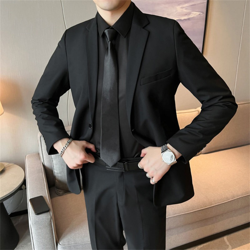ชุดสูทผู้ชาย 2 ชิ้น ทรงเข้ารูป - Korean Men Formal Wear บทวิจารณ์และราคา